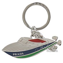 【茱麗葉精品】【全新精品 優惠中】PRADA 專櫃商品 2AP545 遊艇造型金屬鑰匙圈.銀 現貨
