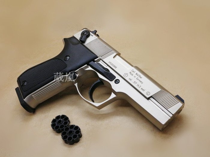 [01] WALTHER CP88 4.5mm 喇叭彈 CO2槍 銀(手槍模型槍空氣槍玩具槍瓦斯槍BB槍鉛彈轉輪膛線來福