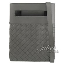 【茱麗葉精品】全新精品 BOTTEGA VENETA 專櫃商品 611357 經典編織直式兩用方包.鐵灰 現貨