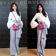 Bvlgari 寶格麗 Serpenti Viper 282337 琺瑯蛇鱗肩背包 小型 桃紅