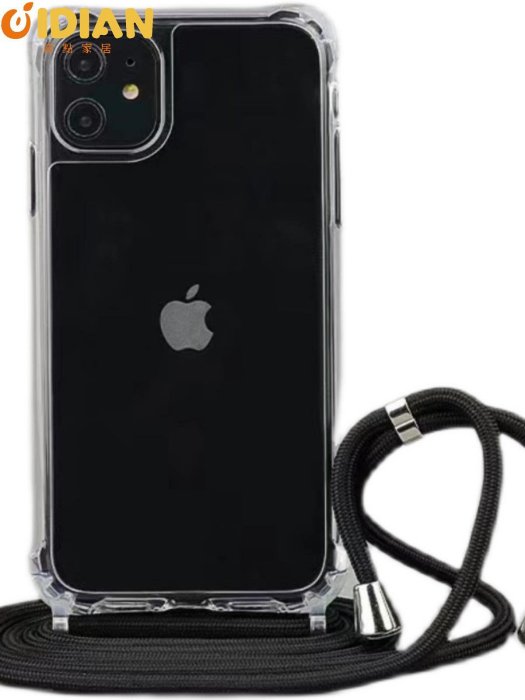 iPhone13手機殼掛繩斜挎適用蘋果12promax四角xsmax防摔14P透明保-奇點家居
