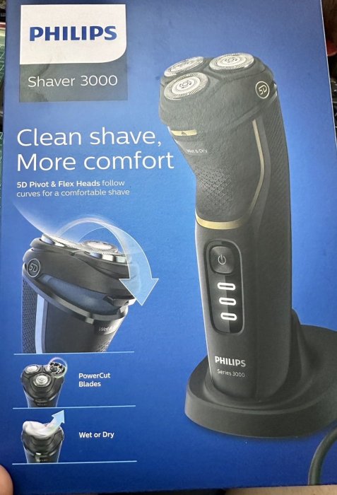 PHILIPS飛利浦 三刀頭可水洗電動刮鬍刀 S3333【原廠，全新】飛利浦PHILIPS Shaver series