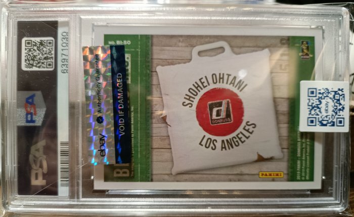 (記得小舖)MLB 大谷翔平Ohtani 洛杉磯天使 2019 PANINI DONRUSS BLEACHERS 親筆簽名認證卡 PSA9 美品如照片值得收藏