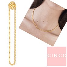 CINCO 葡萄牙精品 ROSE CHOKER 925純銀鑲24K金頸鍊 鎖骨鍊 細緻素鍊