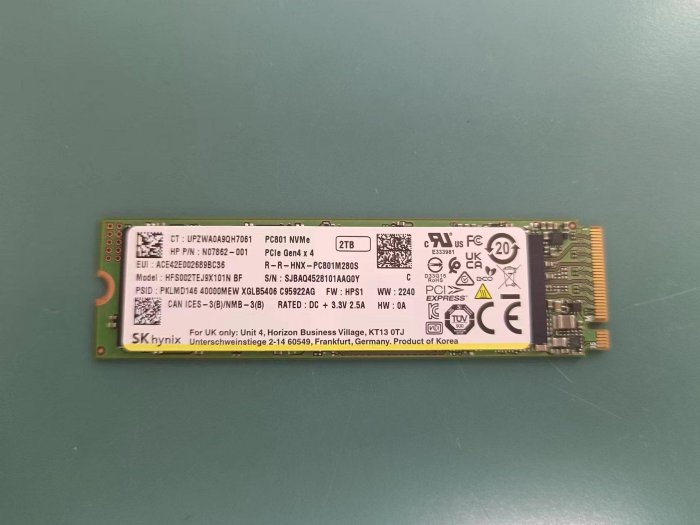 SK】SSD 2TB PC801 (拆機良品) | Yahoo奇摩拍賣