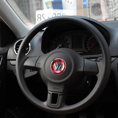 vw 方向盤 logo裝飾貼 golf 6 7 cc polo passat tiguan jetta bora 沂軒精品