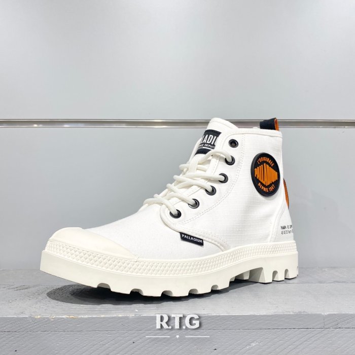 【RTG】 PALLADIUM PAMPA HI SUPPLY RS 白色 有機棉軍靴 橘標 男女鞋 78881-116