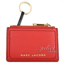 【茱麗葉精品】【全新精品 優惠中】MARC JACOBS 馬克賈伯 專櫃商品 浮雕LOGO證件鑰匙零錢包.紅 現貨