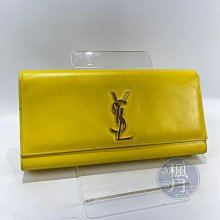 【一元起標 04/24】 SAINT LAURENT 黃手拿包 精品包包 精品 時尚百搭 時尚 精品