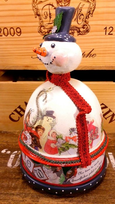 歐式雪人造型音樂鈴：歐式 雪人 音樂鈴 復古 懷舊 設計 家飾 聖誕節 塑像 收藏 禮品 精品