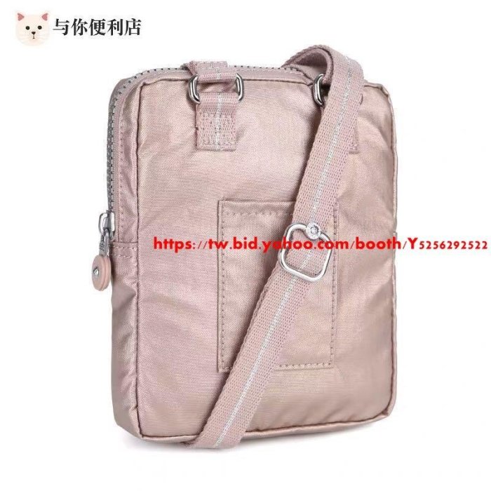 Kipling 猴子包 金屬銀灰 K12582 mini 手機包 隨身包 斜背包 護照 旅行 輕便 輕量 多夾層 多功能