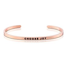 MANTRABAND 美國悄悄話手環 CHOOSE JOY  一定要幸福 玫瑰金手環