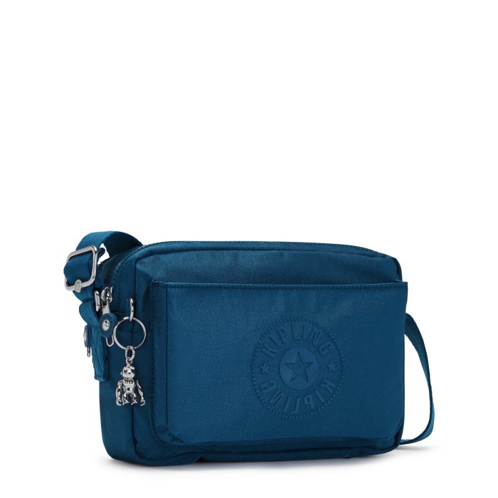 [恩典小站] Kipling Abanu M KI2257 閃亮銀河藍中型肩背/斜背包 (全新正品)