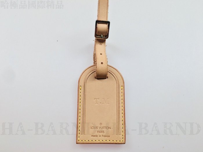 【哈極品】二手品 《Louis Vuitton LV 原廠全皮行李吊牌 / 掛飾》