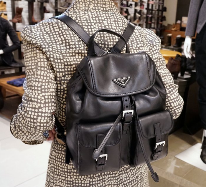 Prada 1BZ677 Backpack 小牛皮後背包 黑