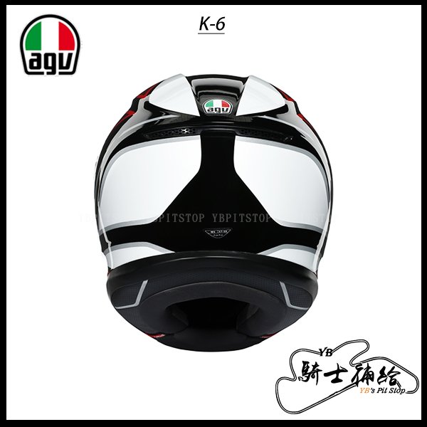⚠YB騎士補給⚠ AGV K-6 Hyphen 黑紅白 全罩 安全帽 亞洲版 K6 碳纖維 複合纖維