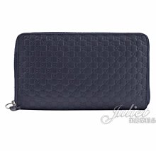 【茱麗葉精品】全新精品GUCCI 391465 經典小雙G LOGO 護照寬版拉鍊長夾.深藍 預購無現貨