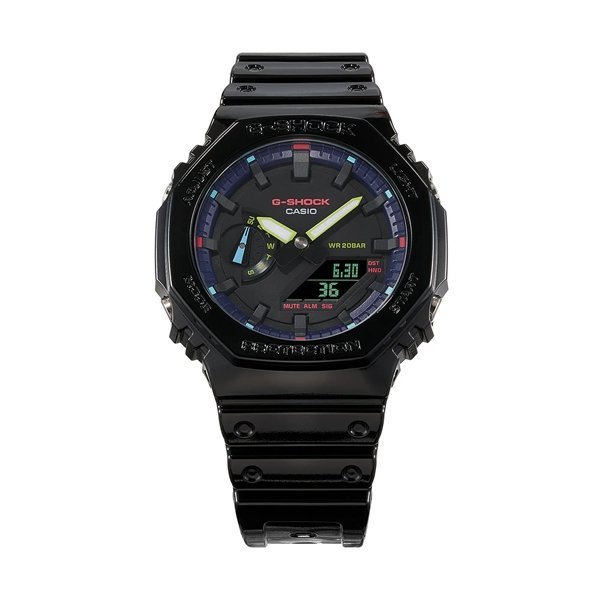 全新 CASIO卡西歐 G-SHOCK系列 電競美學 虛擬虹光 八角形錶殼 GA-2100RGB-1 歡迎詢問