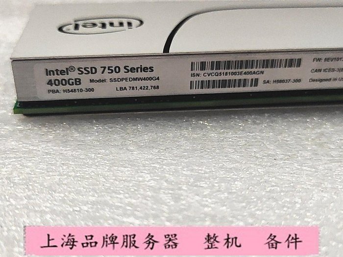 INTEL/英特爾 750 400G SERIES PCI-E NVME SSD固態硬碟