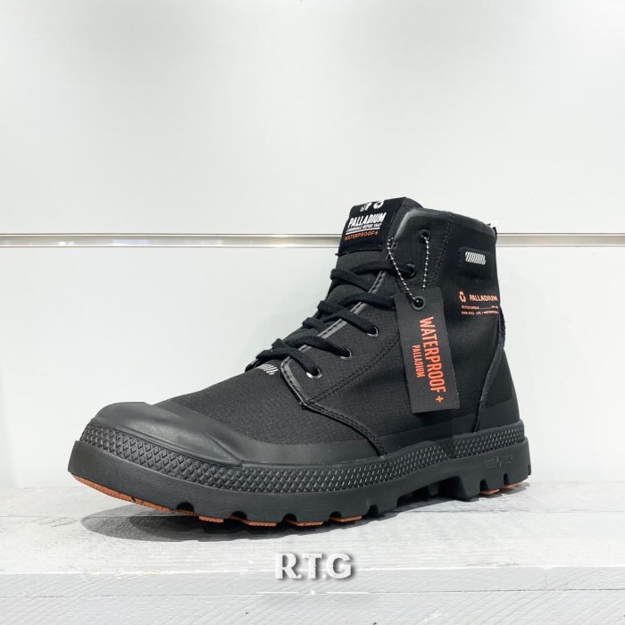 【RTG】PALLADIUM PAMPA RCYCL LITE+ WP+ 黑色 防水靴 輕量 男鞋 08848-008