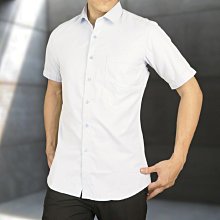 【weishton】韓版修身抗皺襯衫-短袖，素色白、斜紋白、斜紋藍、斜紋粉