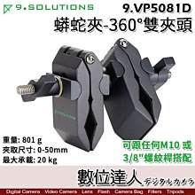 【數位達人】9.Solutions 蟒蛇夾 360度 雙頭夾 9.VP5081D / 夾具 大力夾