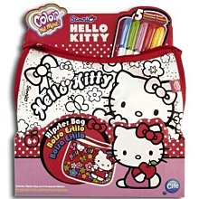 GIFT41 土城店 市伊瓏屋 凱蒂貓 HELLO KITTY 炫彩畫畫包 凱蒂肩包 8437012459229