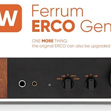 【高雄富豪音響】波蘭 Ferrum Audio ERCO Gen 2 DAC耳機擴大機/耳擴.台灣公司貨