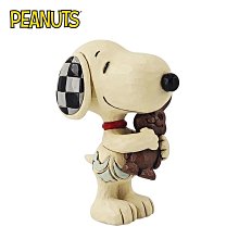 Enesco 迷你史努比 手拿巧克力兔子 塑像 公仔 精品雕塑 Snoopy PEANUTS 正版授權【380930】