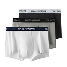 ☆【EA男生館】【EMPORIO ARMANI 四角內褲】【EAU001D5】三件組(S-M-L-XL)