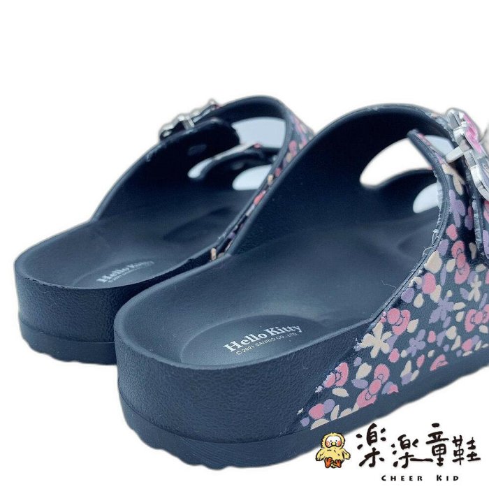 【樂樂童鞋】【斷碼特價不退不換】台灣製Hello Kitty拖鞋-黑色 K015-2 - 女童鞋 拖鞋 室內鞋 沙灘鞋