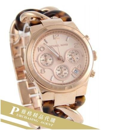 雅格時尚精品代購Michael Kors MK4269 奢華玳瑁經典 玫瑰金腕錶 經典手錶 美國正品