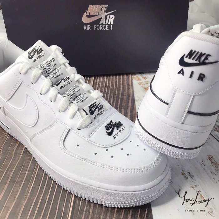 【Luxury】正品 Nike Air Force 1 '07 AF1 空軍一號 滑板鞋 黑白串標 螢光 藍白 三款