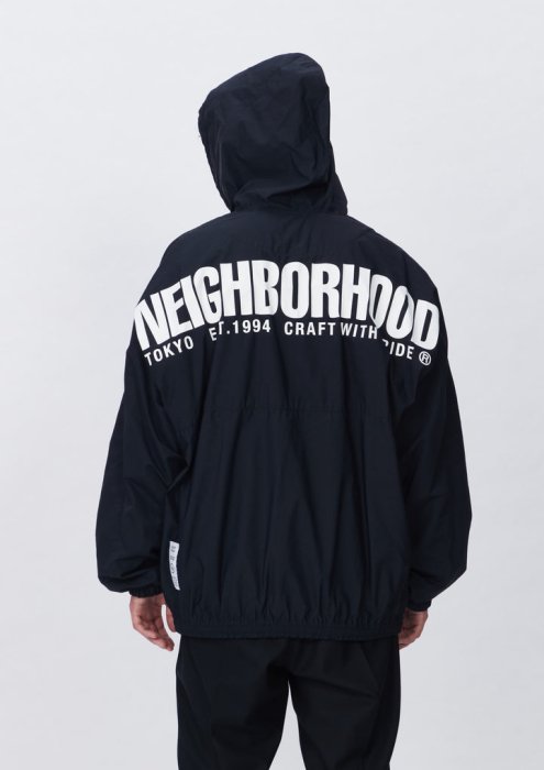 希望商店】NEIGHBORHOOD ANORAK / E-JK 22AW 尼龍半拉鍊衝鋒衣夾克