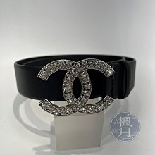 CHANEL 香奈兒 B23 A 水鑽 雙C 皮帶 #70 腰帶 配件 精品皮帶 穿搭配件 精品配件