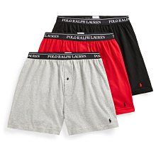 【RL內褲館】POLO Ralph Lauren KNIT小馬四角內褲/平口褲【RLU001G3】三件組(L)