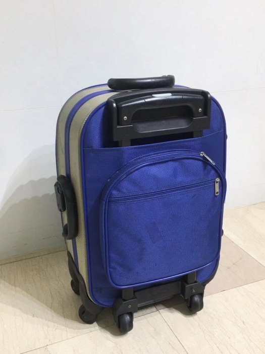 【附有使用視頻】20吋 KIUS 高仕深藍色 高承重8個萬向輪 矮胖型 附暗袋 登機箱/行李箱/拉桿箱/拉杆箱/旅行箱