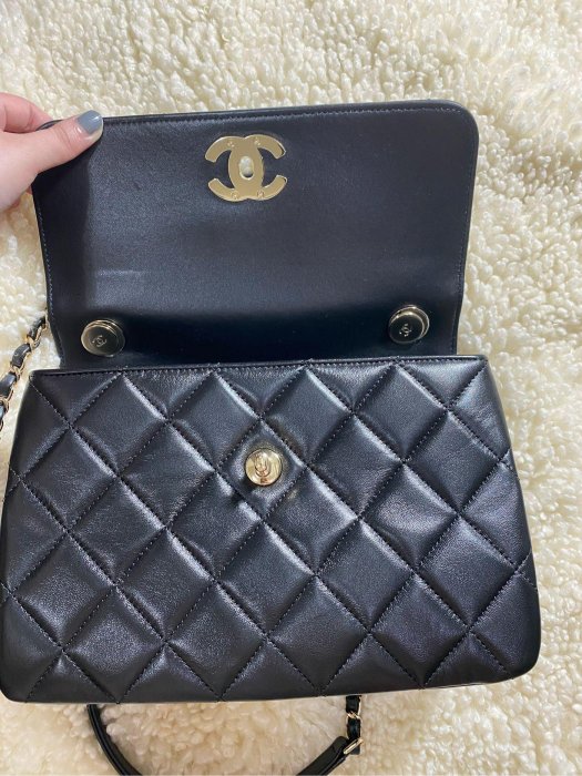 ANTONIA&CO二手名牌Chanel trendy25cm 皮穿鏈logo  專櫃價259200  省近九萬帶走（約專櫃價6.55