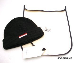 喬瑟芬【MONCLER】現貨~黑色美麗諾羊毛+CASHMERE毛線帽(灰/深藍/黑)