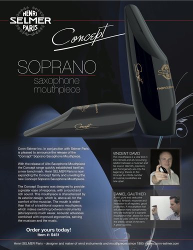 §唐川音樂§【Selmer Concept Soprano 高音吹嘴 + Air Music Pro 束圈專業套裝組】