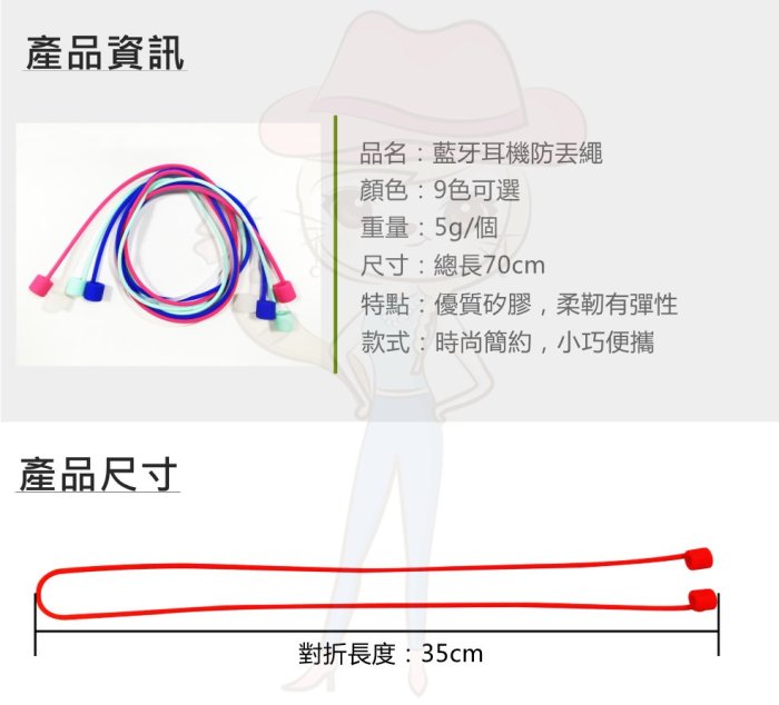 現貨蘋果AirPods耳機防丟繩 Iphone耳機防丟繩 運動防丟繩 蘋果耳機防丟器 9色可選♥愛呀！莉奈