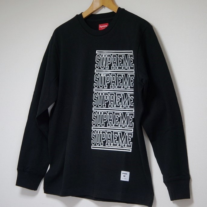 日貨代購CITY】2018SS Supreme Stacked L/S Top 長袖長T LOGO 字體黑白