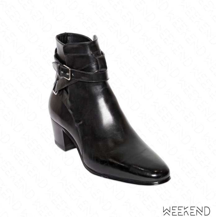 【WEEKEND】 SAINT LAURENT YSL Blake 皮革 靴子 裸靴 短靴 黑色