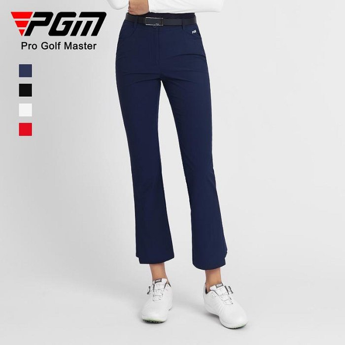 高爾夫服裝 PGM高爾夫女士長褲 微喇設計九分褲 修身 休閑百搭 廠家直銷