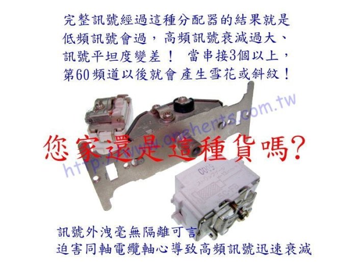 萬赫 衛星中端壁內分岐器分配器 壁插壁內座 衛星有線電視 衛星混頻器 第四台BB寬頻 cable網路BS CS  222