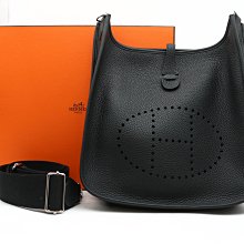 【青蘋果】HERMES Evelyne lll 29 Taurillon Clemence 89 NOIR #44944