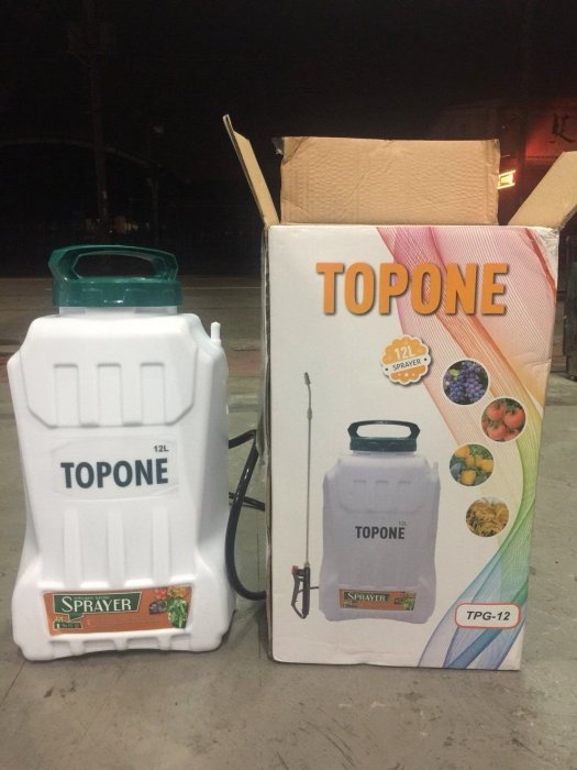 "工具醫院" 含稅 正廠 TOPONE 充電式電動噴霧機 (12V*4.0A鋰電池)12公升 消毒 農藥桶 消毒桶 陸雄 可參考