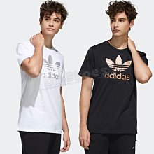 【Dr.Shoes 】Adidas ORIGINALS 男款 大LOGO 短袖T恤 黑金GH7777 白銀GH7778