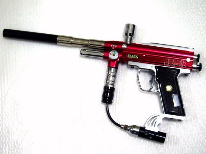 台南 武星級 M3黑龍 全金屬 17mm 漆彈槍 鎮暴槍 紅 (BB槍BB彈玩具槍空氣槍CO2槍模型槍競技槍氣動槍