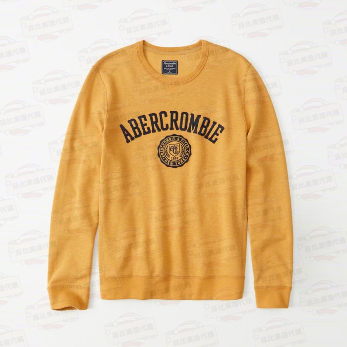 熱銷新款 Abercrombie Fitch A&F 刺繡字母 圓標 牛肚材質 圓領大學T桖 兩色 明星大牌同款